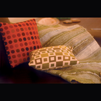 Verdure throw; Mondo Spice; Madison Gold